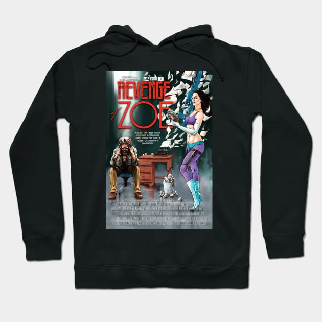 Revenge Of Zoe Movie Poster Hoodie by Pondo Enterprises